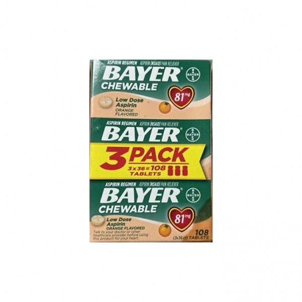 Bayer Chewable 81 Mg 3 Pack 108 Tabletas