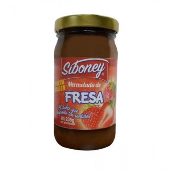 Fresa mermeladas dulces siboney (1 X 12 X 235 g)
