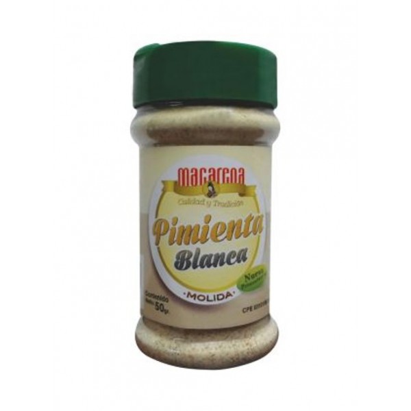 Pimienta blanca esp molidas macarena (1 X 12 X 50 grs)