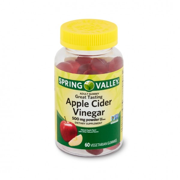 Spring Valley Apple Cider Vigar 500mg 60 Gummies
