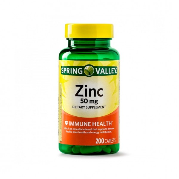Spring Valley Zinc 50 Mg 200 Tabletas