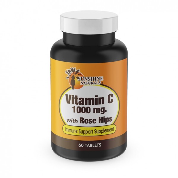 Sunshine Naturals Vitamin C 1000mg With Rose Hips 60 Tabletas
